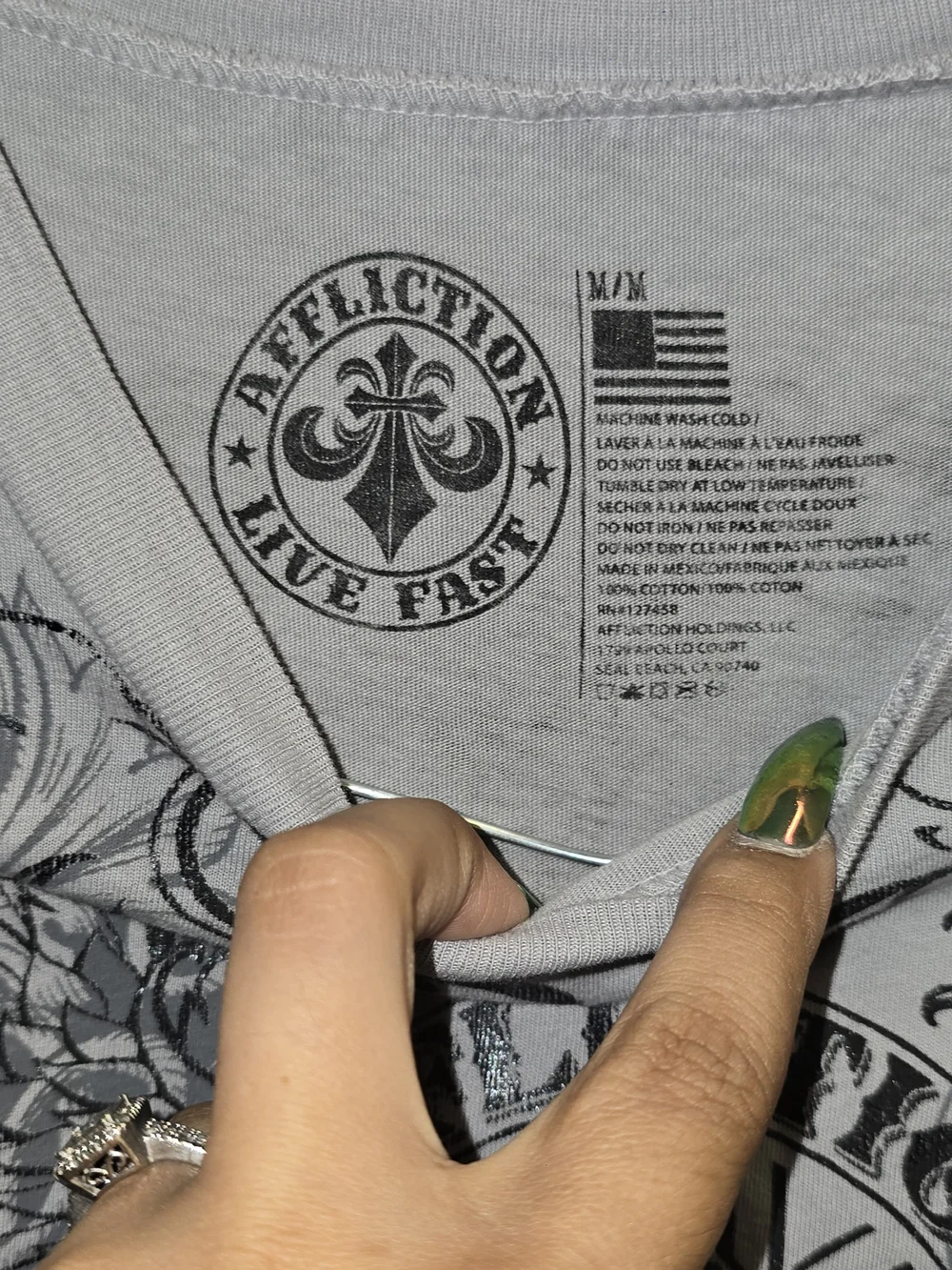 Affliction cropped long